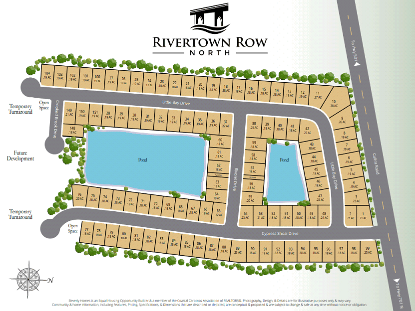 Rivertown Row North Community Map by Beverly Homes